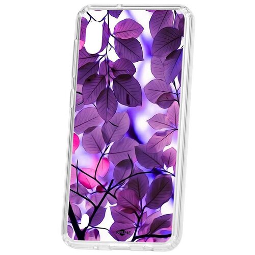 фото Чехол на samsung galaxy a10 2019 kruche print purple leaves кruче