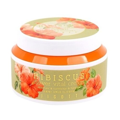 Крем для лица с экстрактом гибискуса [Jigott] Hibiscus Flower Vital Cream