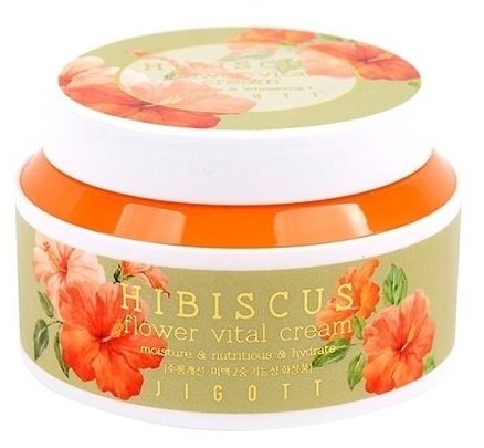 Крем для лица с экстрактом гибискуса [Jigott] Hibiscus Flower Vital Cream