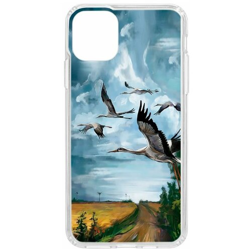 фото Чехол для apple iphone se(2020) / 8 / 7 kruche print журавли / чехол для apple iphone / чехол с рисунком / чехол с принтом / чехол для айфон / бампер на айфон / чехол накладка для iphone / противоударная накладка для iphone / защита для iphone / защита на айфон / cиликоновый чехол для iphone / пластиковый чехол на iphone / защитный чехол для iphone кruче