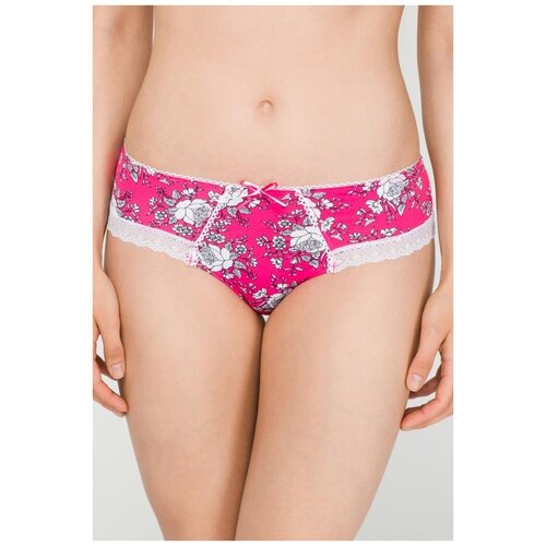 фото Infinity lingerie трусы ella слипы низкой посадки с бантиком и тесьмой, размер 44/s, розовый
