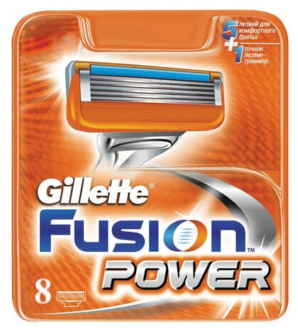 Сменные Кассеты Для Мужской Бритвы Gillette Fusion5 Power, с 5 лезвиями, c точным триммером для труднодоступных мест, для гладкого бритья надолго, 8 шт - фотография № 19