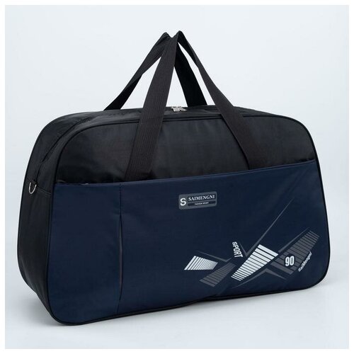 фото Сумка спортивная, отдел на молнии, наружный карман, цвет чёрный/синий 5517405 .