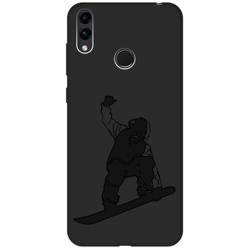 Матовый чехол Snowboarding для Honor 8C / Хонор 8С с эффектом блика черный матовый чехол boxing для honor 8c хонор 8с с эффектом блика черный