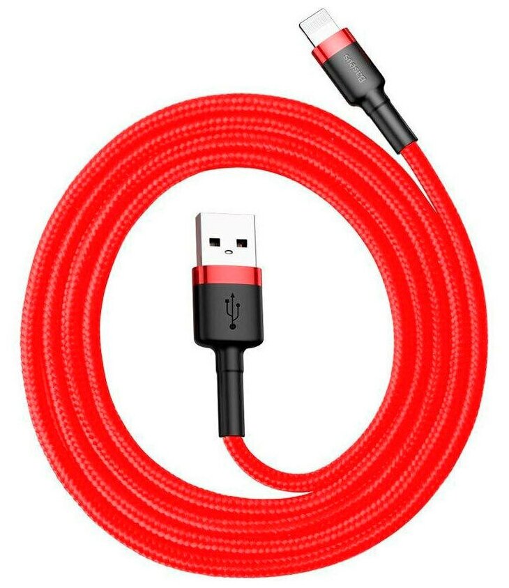 Кабель Baseus Cafule Cable USB - Lightning 1м CALKLF-B19 красный