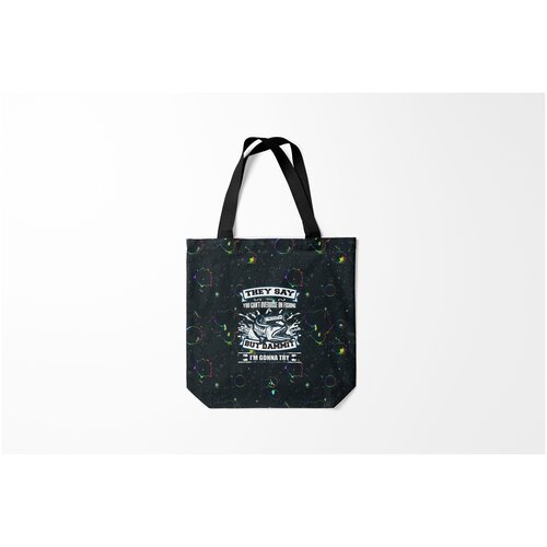 фото Сумка-шоппер / 40х40 см / туристические / рыбалка на щуку burnettie