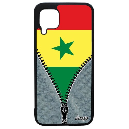 фото Защитный чехол для смартфона // huawei p40 lite // "флаг сенегала на молнии" дизайн государственный, utaupia, серый