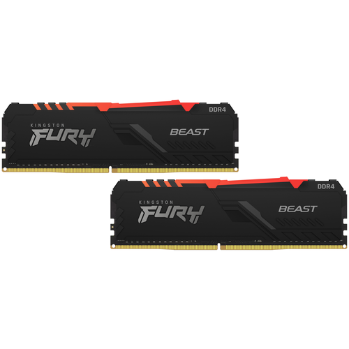 Оперативная память Kingston FURY Beast RGB 16 ГБ DDR4 DIMM CL19 KF437C19BBAK2/16