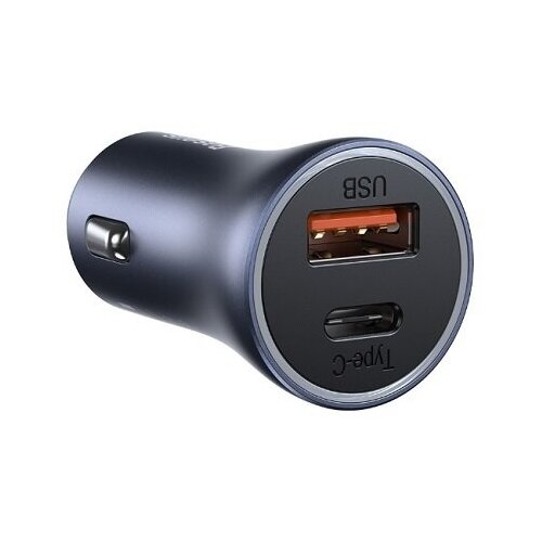 Автомобильная зарядка Baseus Golden Contactor Pro Dual Quick Charger Car Charger USB+USB-C 40W (CCJD-0G) (dark gray) автомобильное зарядное устройство baseus golden contactor pro dual quick charger car charger u u 40w цвет синий ccjd a03 ccjd a03