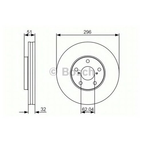 фото 0 986 479 r20_диск тормозной передний!\ lexus gs/sc 3.0/4.3 97-11 bosch 0986479r20