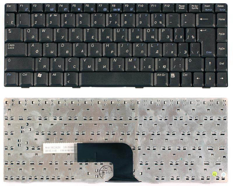 Клавиатура для Asus W7J, русская, черная, версия 2