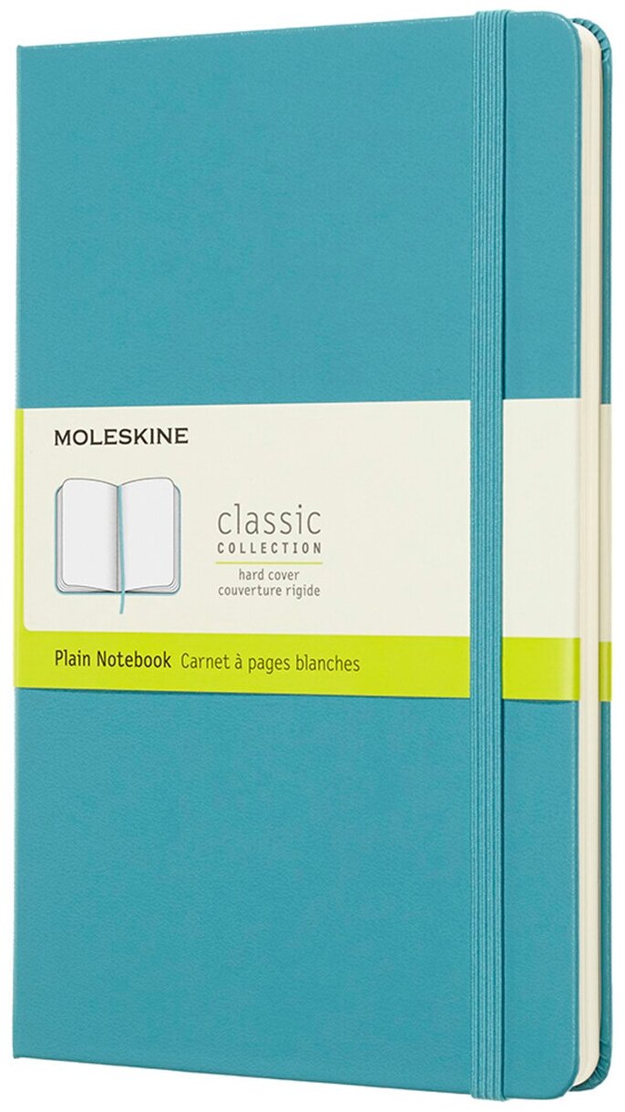 Блокнот Moleskine Classic (нелинованная) Large голубой