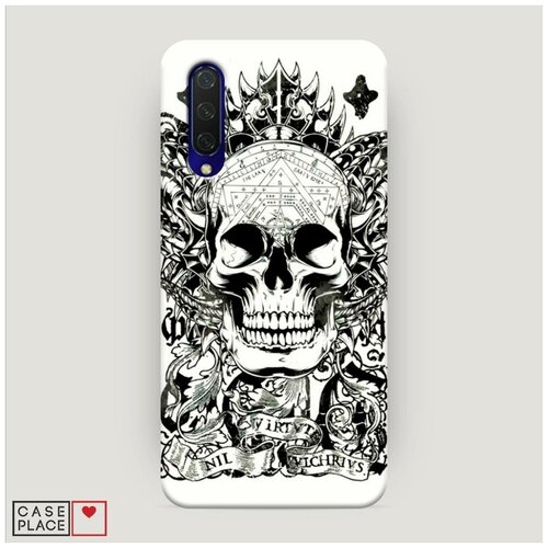 фото Чехол пластиковый xiaomi mi cc9 череп 21 case place