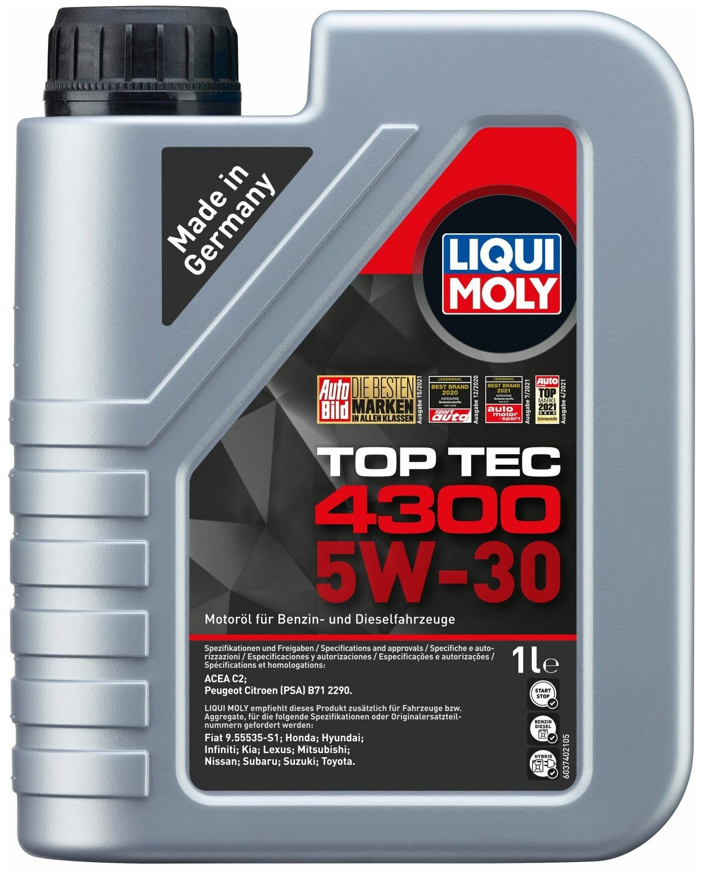 8030-2323 LIQUI MOLY Top Tec 4300 5W-30 - 1 л. - масло моторное