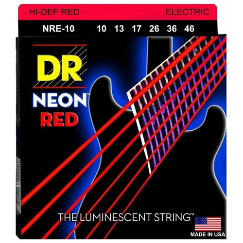 Струны для электрогитары DR String NRE-10 HI-DEF NEON