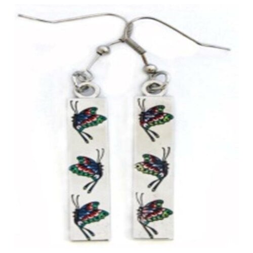 Серьги с подвесками Ed Hardy, серебряный