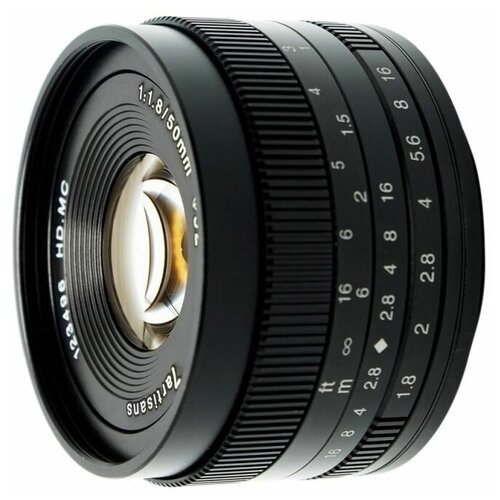 Фотообъектив 7ARTISANS 50mm F1.8 Sony (E Mount) объектив 7artisans 35mm f1 2 ii sony e черный