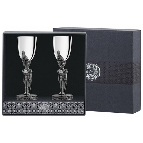 фото Набор рюмок кольчугинский мельхиор "солдатик" 2 штуки кольчугинский мельхиор,кольчугинский мельхиор