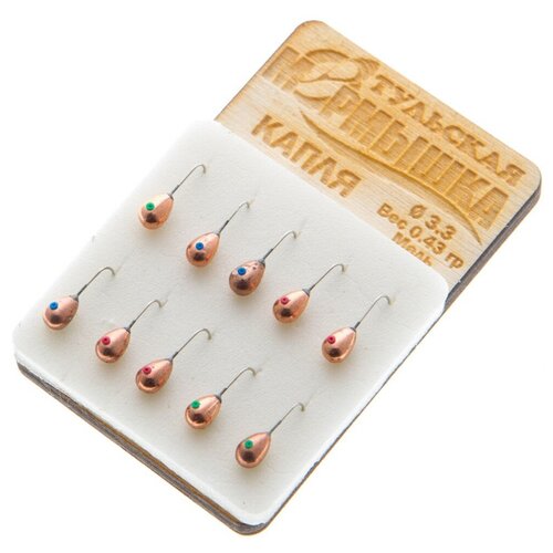 Мормышка вольф. (Тульская) Капля 3.3 Серебро (5шт)