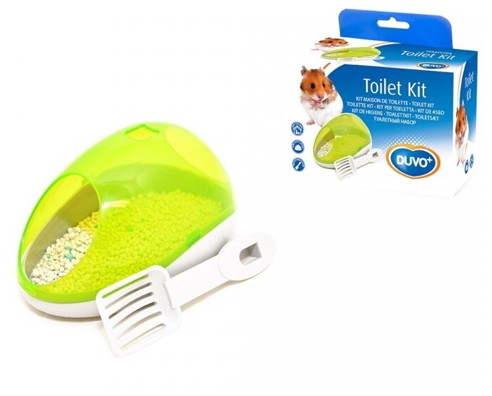 DUVO+ Туалет для мелких грызунов Potty Kit, зелёный