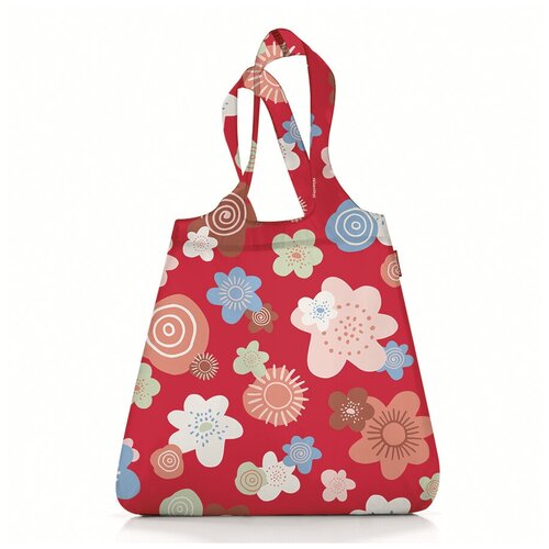 фото Сумка складная mini maxi shopper flowers red reisenthel