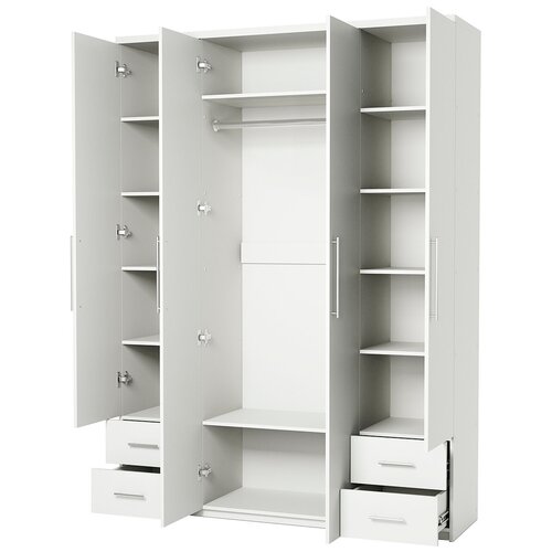 Шкаф четырехдверный Шарм-Дизайн Мелодия МКЯ2-43 140х60х240 белый