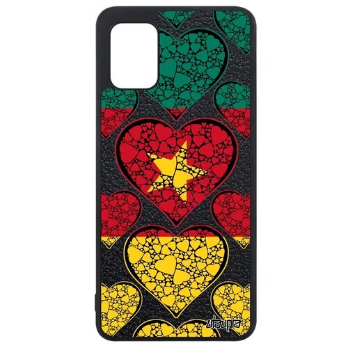 фото Красивый чехол на мобильный // galaxy a31 // "флаг камеруна с сердцем" государственный любовь, utaupia, цветной