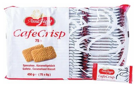 Печенье ANNA FAGGIO Cafe Crisp карамелизированное 75 шт 450 г, 1 упаковка