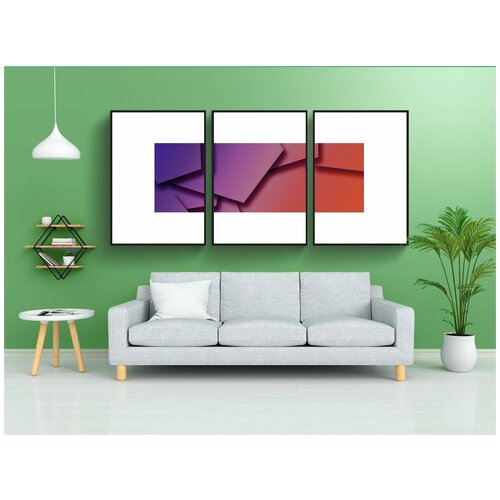 фото Набор модулных постеров для интерьера "сеть, знамя, аннотация" 60x90 см. в тубусе, без рамки lotsprints