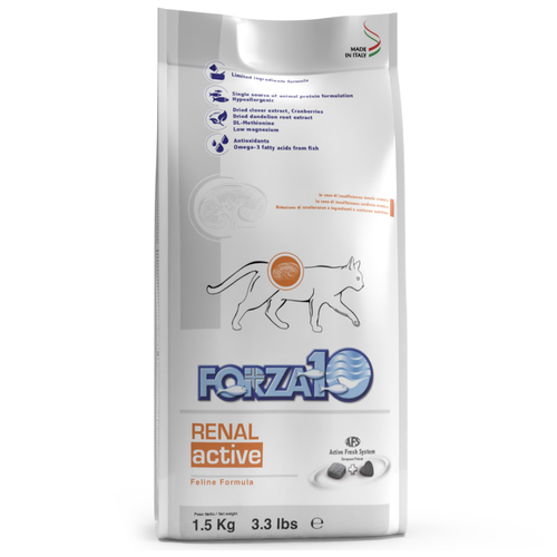 Сухой корм для кошек Forza10 Renal Active при заболевании почек, 1,5 кг