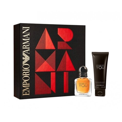 фото Armani stronger with you набор мужская туалетная вода 30 мл+гель 75 мл