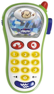 Развивающая игрушка Chicco Музыкальный телефон с фотокамерой, разноцветный