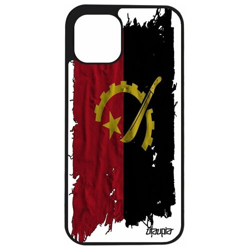 фото Чехол на смартфон apple iphone 12, "флаг анголы на ткани" патриот государственный utaupia