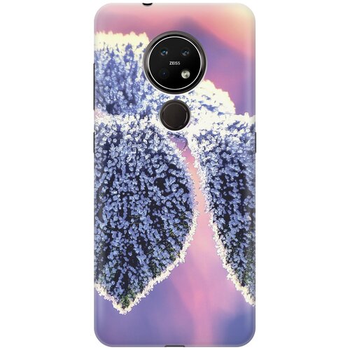 фото Силиконовый чехол на nokia 6.2 / 7.2 / нокиа 6.2 / 7.2 с принтом "замерзшие листики gosso