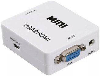 Переходник VGA HDMI адаптер конвертер VGA на HDMI + аудио, 1080P, VGA 2 HDMI для монитора, телевизора, ноутбука, компьютера, PS3, Xbox, PC