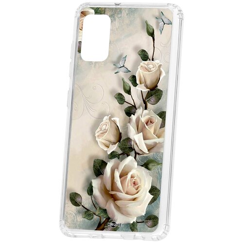 фото Чехол на samsung galaxy a41 2019 kruche print белые розы кruче