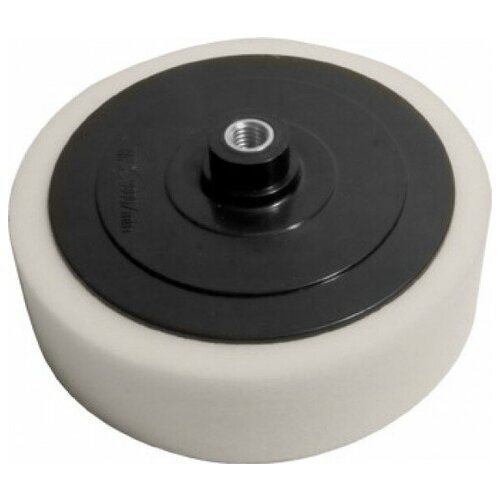 фото Диск полировочный поролоновый 125 х 50 мм, гайка м14 + переходник для дрели. fit