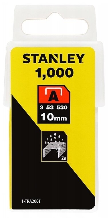 Скобы для степлера Stanley 1-TRA206T тип 53 10 мм (1000 шт.)