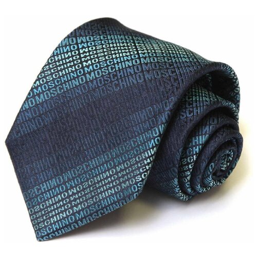 Мужской галстук лазурно-синего цвета Moschino 32589