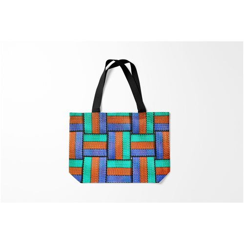 фото Сумка-шоппер / 46х35 см / популярные иллюстрации / текстуры stripes burnettie