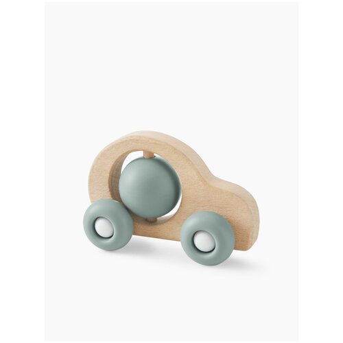 Прорезыватель Happy Baby Silicone teether wooden car, 20038, Olive