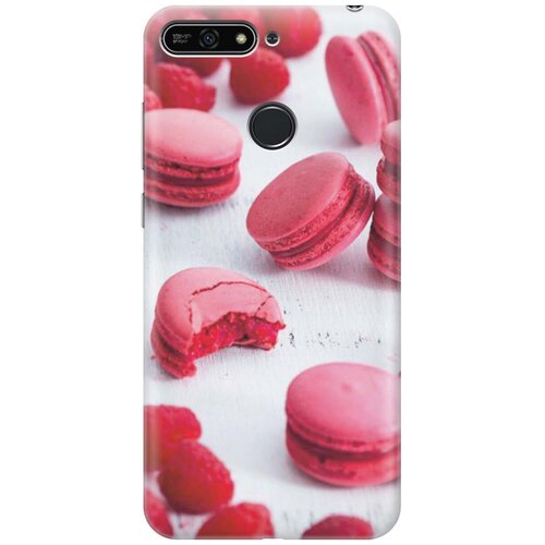 фото Gosso ультратонкий силиконовый чехол-накладка для huawei y6 prime (2018) / honor 7c / honor 7a pro с принтом "малиновые макаруны"