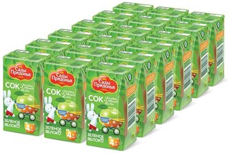 Сок Сады Придонья Зеленое яблоко (Tetra Pak), c 4 месяцев, 0.125 л, 18 уп.