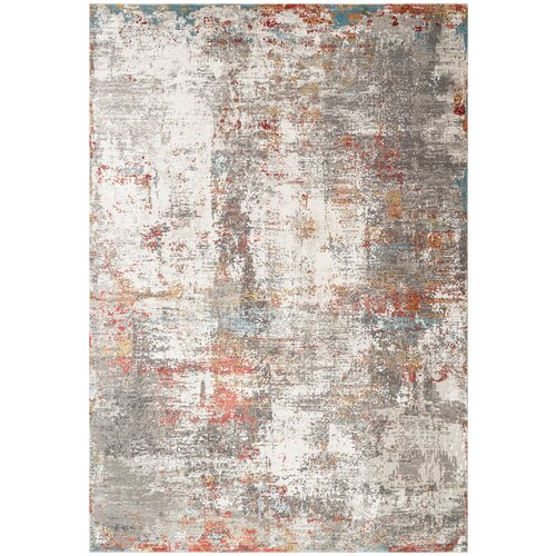 Ковер на пол 2,4 на 3,4 м в спальню, гостиную, серый, оранжевый Timeless Milat MT2718-M09