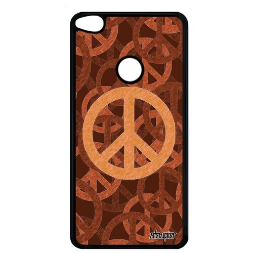 фото Защитный чехол на телефон // huawei p9 lite 2017 // "peace and love" & стрит-арт, utaupia, светло-коричневый
