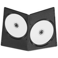 Коробка DVD Box для 2 дисков, 9мм (slim) черная, упаковка 50 шт.