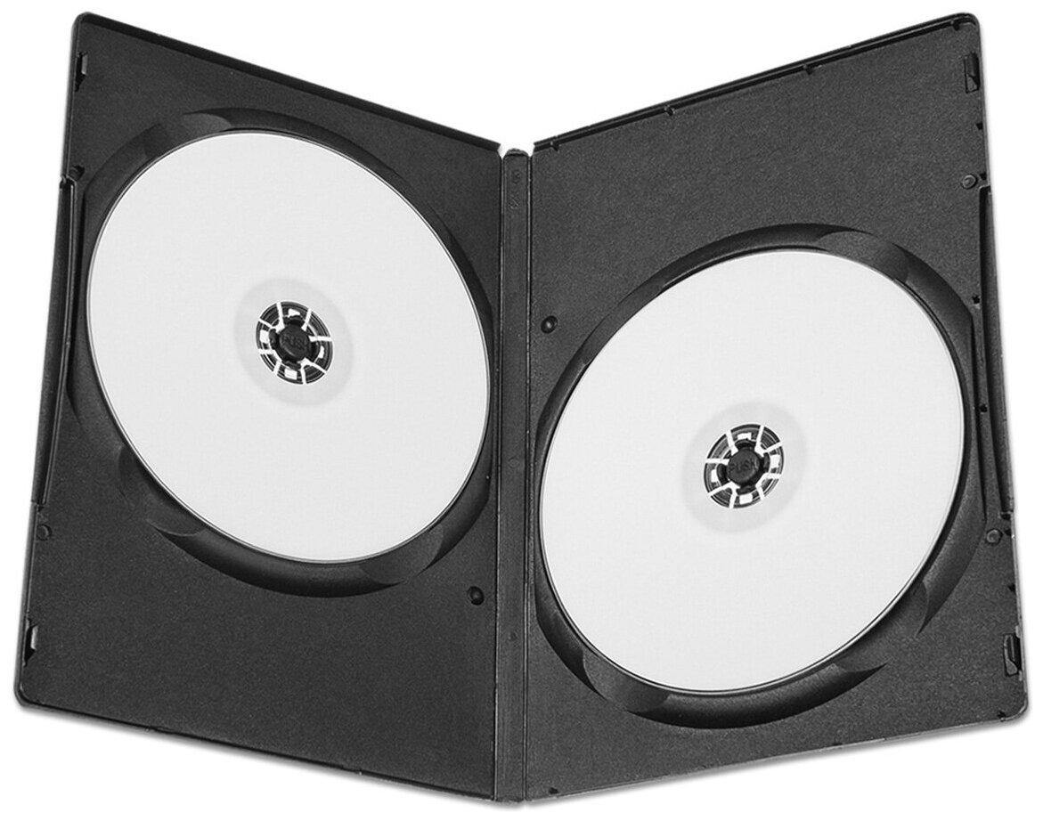 Коробка DVD Box для 2 дисков 9 мм (slim) черная