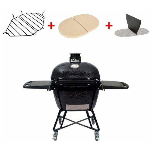 Керамический гриль Primo Oval 400 XL All in One Черный гриль барбекю угольный guruss bbq cg 050 зеленый