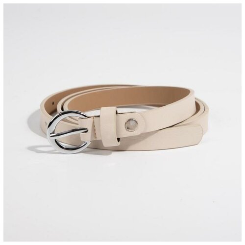 фото Ремень женский, ширина 1,5 см, винт, пряжка металл, цвет бежевый dreammart
