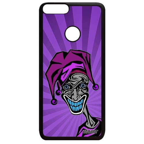 фото Противоударный чехол на телефон // huawei p smart 2018 // "джокер" клоун улыбка, utaupia, фиолетовый
